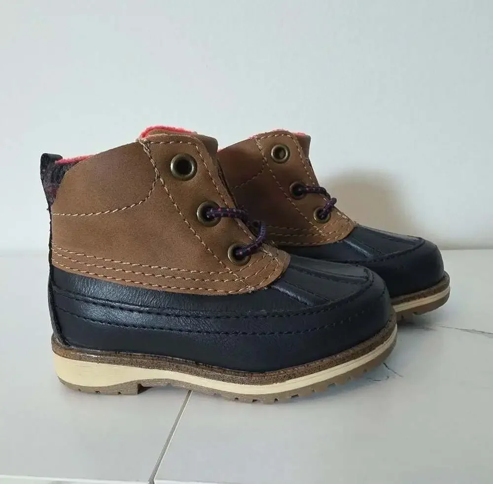 Max + Jake Dennis Duck Boot Toddler Size 5 Brown and Black Winter Boots